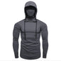 Thin Hoodie Long Sleeve Hoodies With Mask Sweatshirt Casual Splice Large