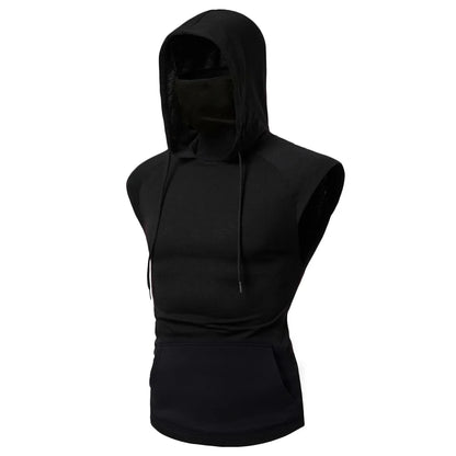 Thin Hoodie Long Sleeve Hoodies With Mask Sweatshirt Casual Splice Large