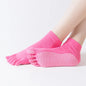 Colorful Anti Slip Silicone Socks Cotton 5 Finger Protector Quick-Dry