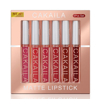 6PCS/SET Liquid Lipstick Matte No-stick