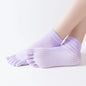 Colorful Anti Slip Silicone Socks Cotton 5 Finger Protector Quick-Dry