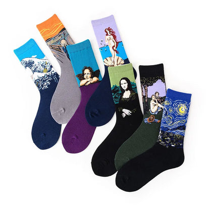 World Famous Painting Female Happy Socks