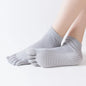 Colorful Anti Slip Silicone Socks Cotton 5 Finger Protector Quick-Dry