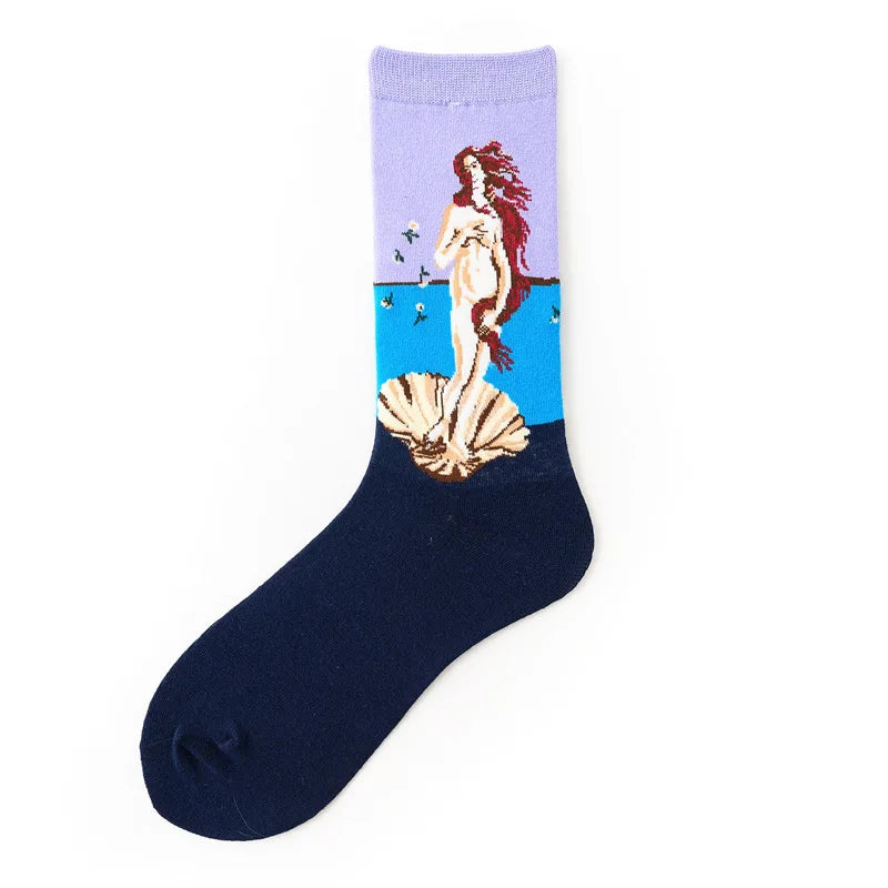 World Famous Painting Female Happy Socks