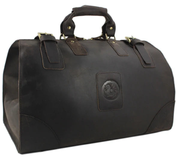 Vintage Genuine Leather Travel bag  Large Luggage duffle bag Tote