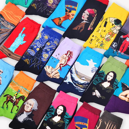 World Famous Painting Female Happy Socks