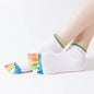 Colorful Anti Slip Silicone Socks Cotton 5 Finger Protector Quick-Dry