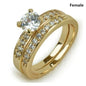 Luxury Ring Metal Carving Gold Color