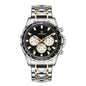 Classic Multifunctional Chronograph Quartz Wristwatch Sports Stainless Steel Waterproof