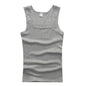 Plus Size Male  100% Pure Cotton Sleeveless T-shirt Elastic