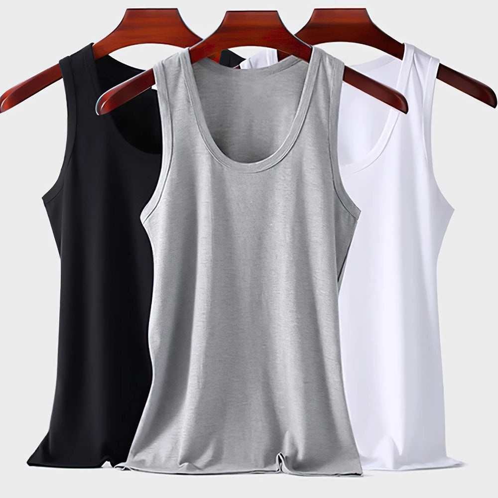 9Pcs Men's Cotton Athletic t Breathable Moisture-Wicking Lightweight Undershirt / vest