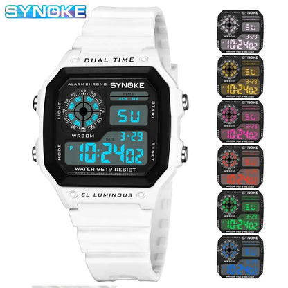 Digital Sports Luminous Multifunction Waterproof Wristwatch