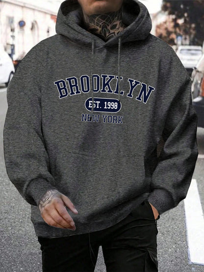 Men Oversize Comfortable Hoody Brooklyn print