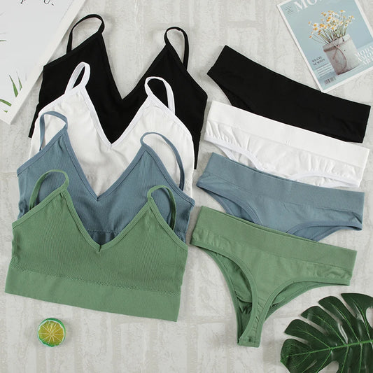 2Pcs Bra and Underwear Set  for Women