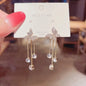 Classic Elegant Double Pearl Dangle Earrings