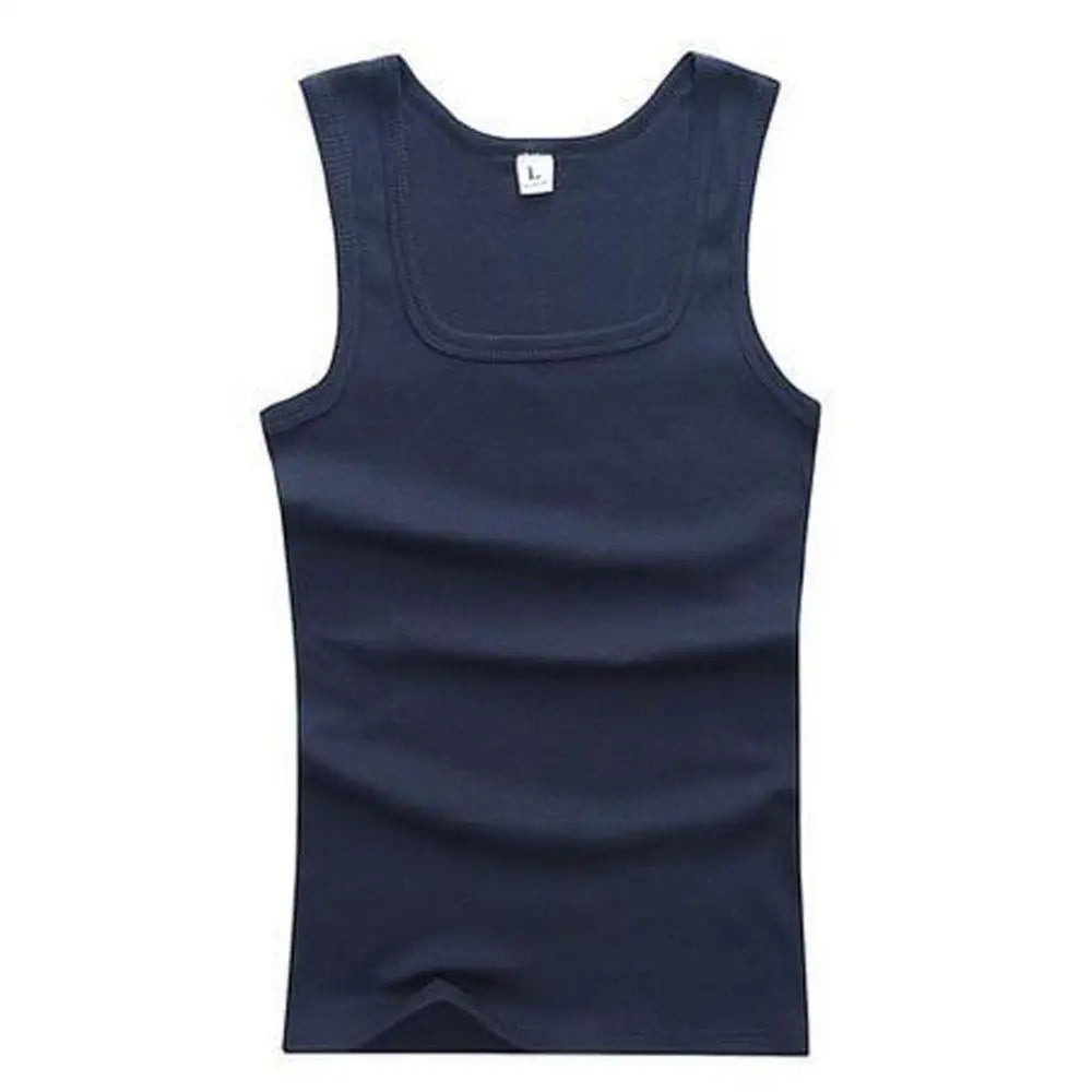 Pure Cotton Sleeveless Men's Basic Elastic Fitness Clothes Muscle Vest