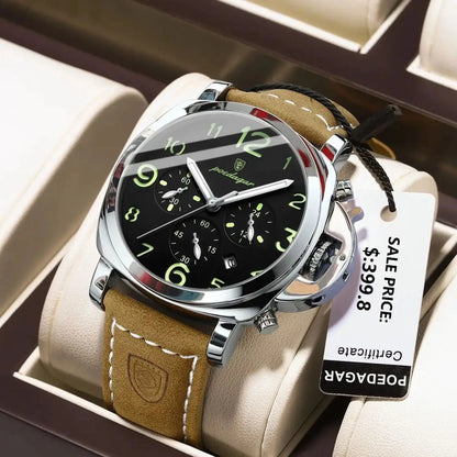 Luxury Waterproof Luminous Leather Man Watch Quartz High Quality Sports Watch