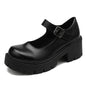 Oxford Loafers Thick Bottom Ladies Wedge Lolita Shoes Mary Jane Ladies