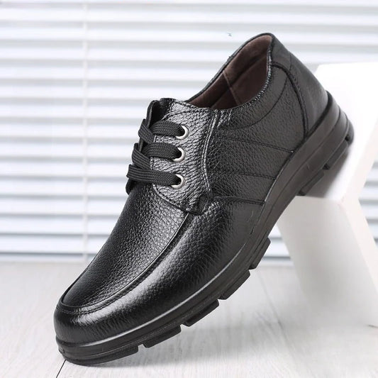 Durable Leather  versatile waterproof Casual anti slip loafers