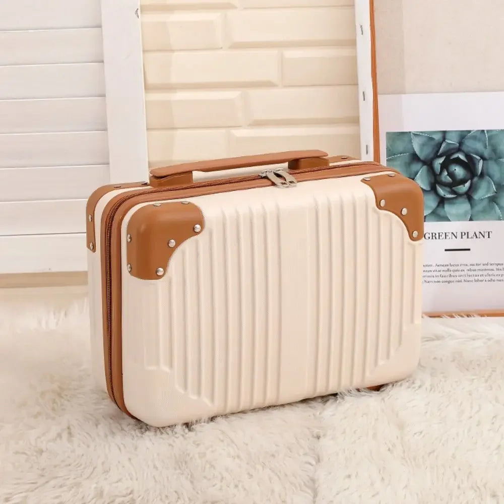 14 inch Mini Travel Suitcase Cosmetic Box Hand Luggage Organizer Makeup Case Small Password Box Boarding Case