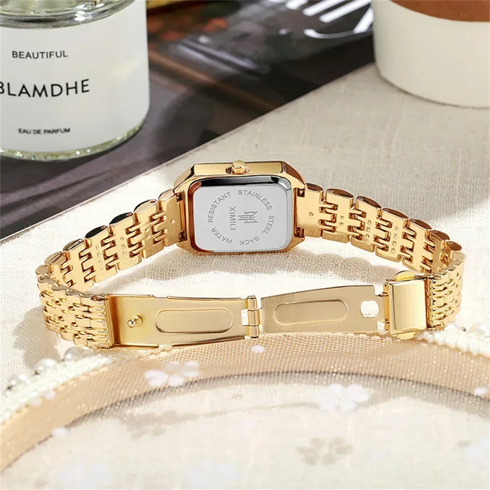 Stainless Steel Ladies Business Quartz Wristwatches