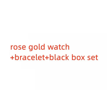 Bracelet Watches for women 2pcs Set Rose Gold