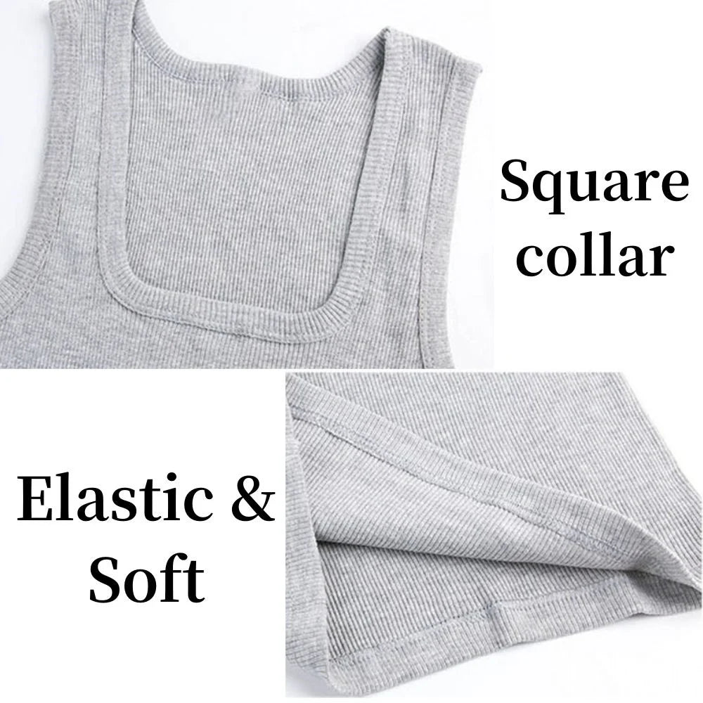 Pure Cotton Sleeveless Men's Basic Elastic Fitness Clothes Muscle Vest