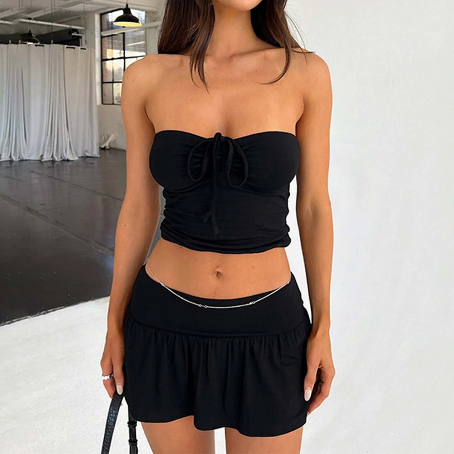 Two-Piece Summer Cool And Slim Skirt Set