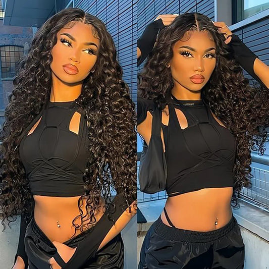 Water wave Human Hair Wig Deep Wave Frontal Wig