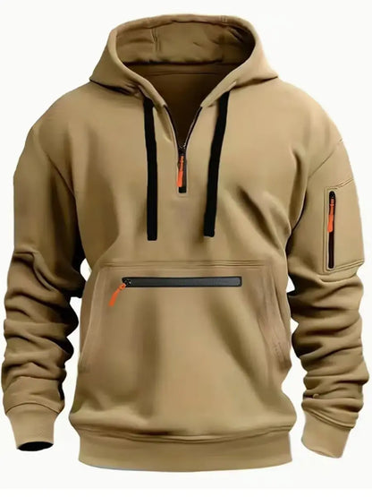 Men's hoodie fashion casual sports hoodie long sleeve trendy thick outdoor pullover