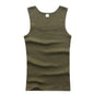 Plus Size Male  100% Pure Cotton Sleeveless T-shirt Elastic