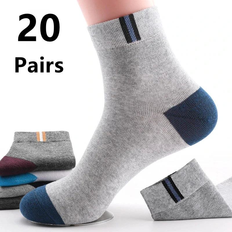 10 Pairs Breathable Cotton Sports Men Socks