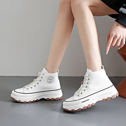 High Top Lace-Up Non-slip Canvas