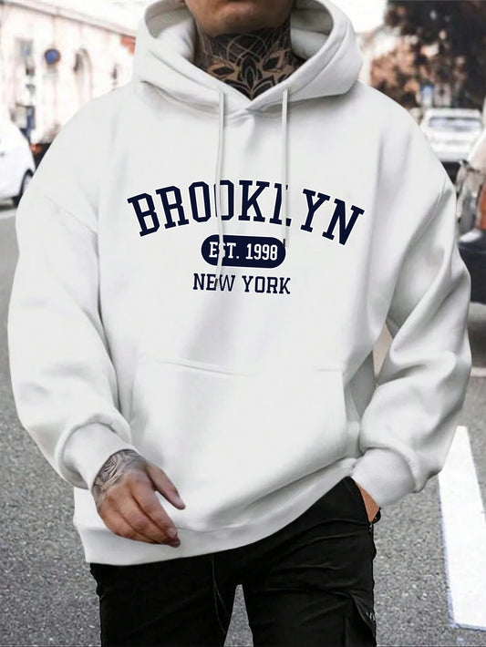 Men Oversize Comfortable Hoody Brooklyn print