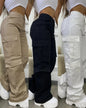 High Waist Casual Pocket Design Cargo Pants 2025