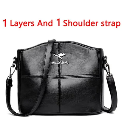 Casual Handbag Soft Leather Shoulder Crossbody Bags for Women