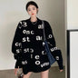 Oversized Knitted Sweater Dresses Loose Fashion Pullovers