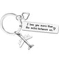 I Love You More Than The Miles Between Us Keyring for couples