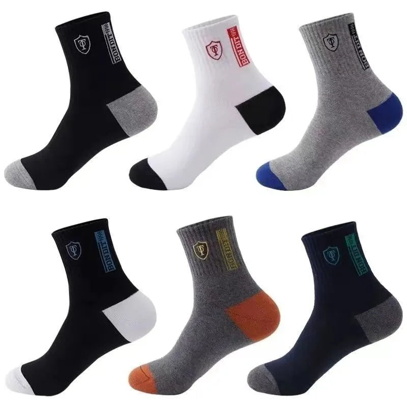 10 Pairs Breathable Cotton Sports Men Socks