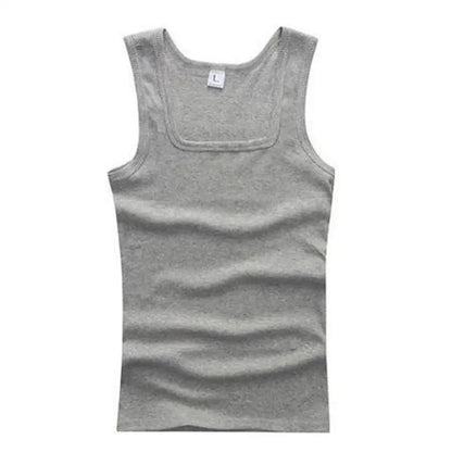 Pure Cotton Sleeveless Men's Basic Elastic Fitness Clothes Muscle Vest