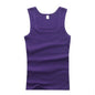 Plus Size Male  100% Pure Cotton Sleeveless T-shirt Elastic