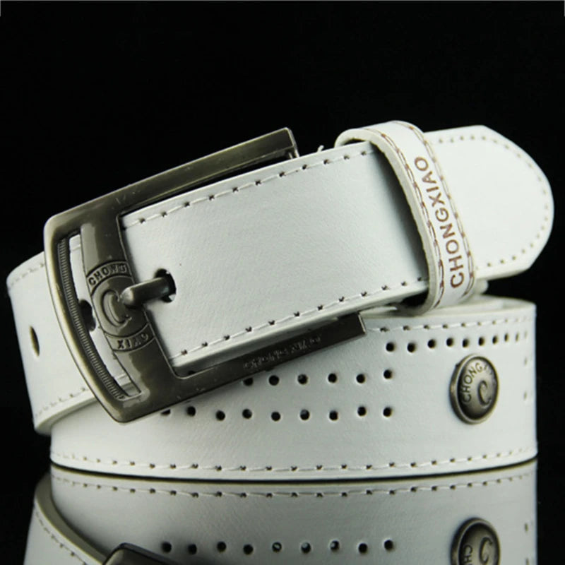 Vintage Buckle Belt Casual Riveted Waistband