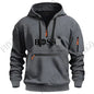 Men's digital printed leisure sports multi-zipper hooded long-sleeved hoodie pullover