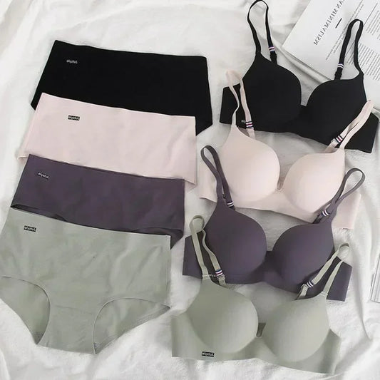 Silk Bra Set  Thin Push Up Briefs