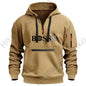 Men's digital printed leisure sports multi-zipper hooded long-sleeved hoodie pullover