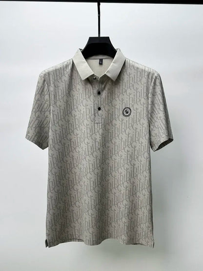 Short Sleeved Luxurious Embossed Casual Fashion Comfortable Breathable Cool Polo