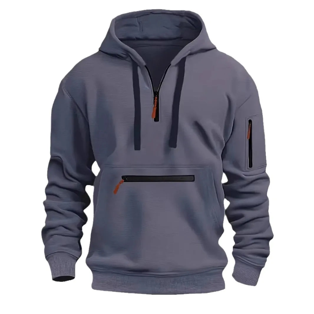 Men's hoodie fashion casual sports hoodie long sleeve trendy thick outdoor pullover