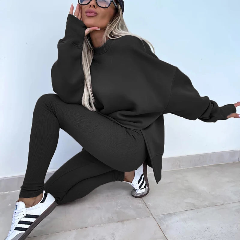 Women Tracksuit Sports Two Piece Set