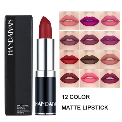 12 Colors Matte Lipsticks Long Lasting Waterproof