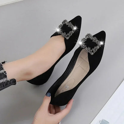 Flat Comfortable Luxury Rhinestone Brand Shoes